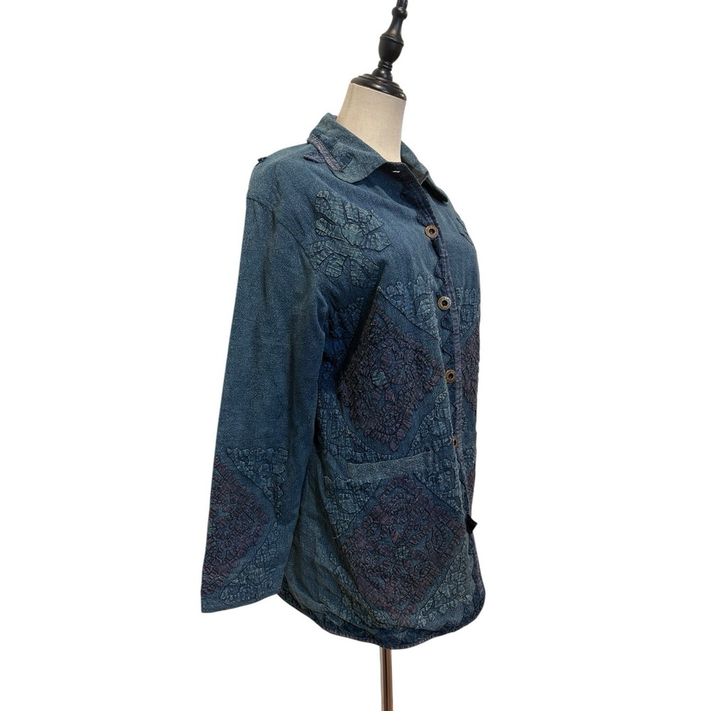 Sacred Threads Jacket Quilted Patchwork Cotton Sz… - image 2